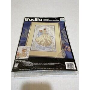 Bucilla Crewel SILK RIBBON EMBROIDERY KIT Betrothed in Beaty 41189 10x16" 1995